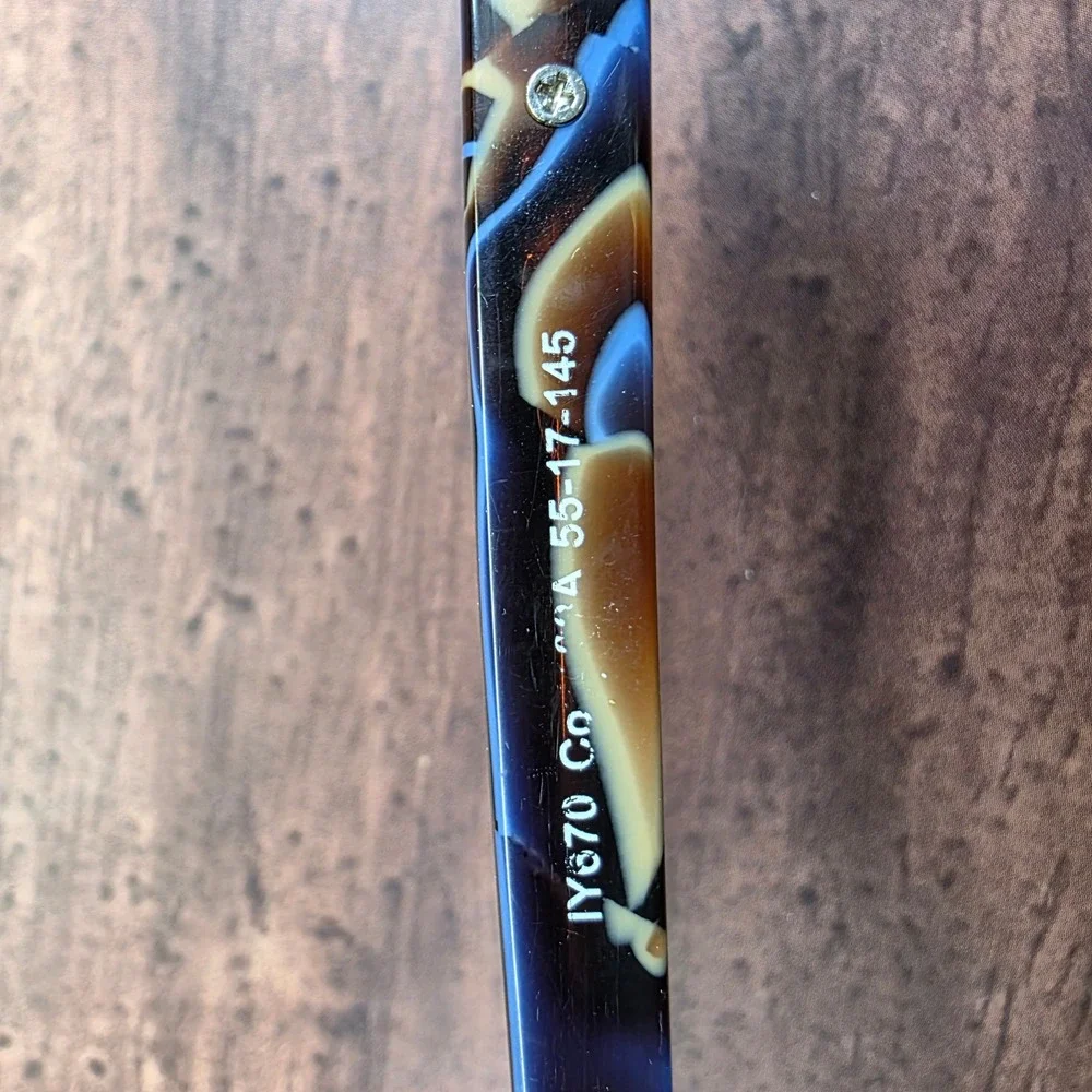 Iyoko Inyake IY670 Col 99A Brown Marbled Cat Eye Sunglasses Belgian Design Japan